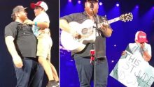 Country Singer Luke Combs Brings Nervous St. Jude Boy Onstage, Song Makes Him Lose It On Stage