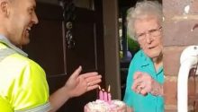 Garbage man surprises great grandmother on her 100th birthday with heartwarming gesture