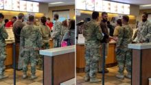 Man buys Chick-fil-A for two soldiers. When 9 more show up, he immediately pays for theirs too