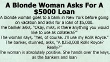 A Blonde Woman Asks For A $5000 Loan