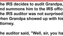 Grandpa makes a bet during his IRS audit, and it plays out perfectly
