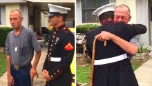 Veteran who hasn’t seen Marine grandson in years gets a special gift on his birthday (VIDEO)