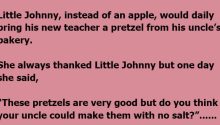 Little Johnny Bring His Teacher A Pretzel