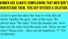 Man Offers Clever Solution After Women Complain Men Don’t Understand Them