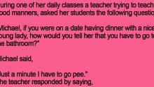 A Teacher Trying To Teach Good Manners