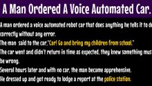 A Man Ordered A Voice Automated Car