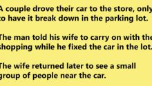 A Couple Had To Have Emergency Repairs On Their Car But She Ends Up Making The Funniest Adjustment