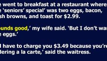 Snappy Waitress Gets Outsmarted By Clever Senior