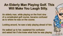 An Elderly Man Playing Golf