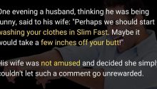 Wife’s Revenge On Husband’s Joke About Weight Is Hilarious