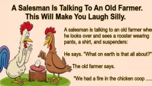 A Salesman Is Talking To An Old Farmer