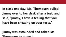 Teacher knows her student cheated on his test, but how she proves it is so funny