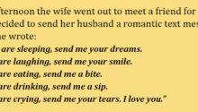 Elderly Lady Sends Her Husband A Romantic Text Message. See His Funny Reply