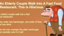 An Elderly Couple Walk Into A Fast Food Restaurant