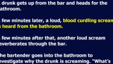 The Drunk Man Screams In The Bathroom