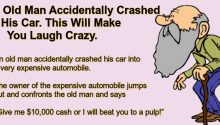 An Old Man Accidentally Crashed His Car
