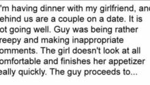 Off-duty cop interrupts their date after overhearing this conversation