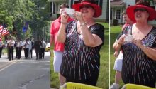 Mom’s Filming Parade When Out of Nowhere She Spots Her 2 Military Sons