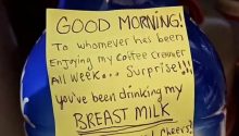 Woman Got Tired Of Coworkers Stealing Her Creamer, So She Left Behind This Note That Sparked Outrage
