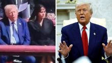 Trump called an ‘international disgrace’ as viral photos show him dozing off at Pope Francis’ funeral