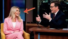 What Began as a Playful Interview Spiraled Into Chaos When Karoline Leavitt Flipped the Script on Stephen Colbert—Armed With Facts and Fire, She Called Out His Double Standards Live, Silencing the Studio, Stopping the Laughter, and Forcing Producers to Cut the Segment Short in One of the Most Unforgettable On-Air Collisions in Late-Night TV History.