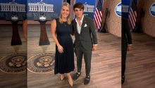 Barron Trump’s best friend “flirts” with Karoline Leavitt during a meeting. Bo Loudon leaves everyone in shock with his actions, sparking rumors that he’s trying to win the heart of the White House press secretary