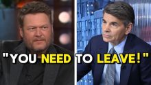 Blake Shelton stunned viewers on Good Morning America when he abruptly walked off the set after a tense, on-air clash with George Stephanopoulos..