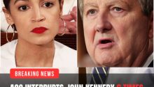 BREAKING: AOC Interrupts John Kennedy 6 Times in a Row, But His 7th Sentence Leaves Her Completely Speechless