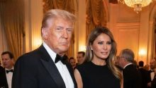 Donald and Melania Trump’s ‘kiss’ at Mar-a-Lago party sparks online debate