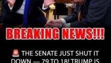 SENATE JUST SHOCKED TRUMP 79-18!